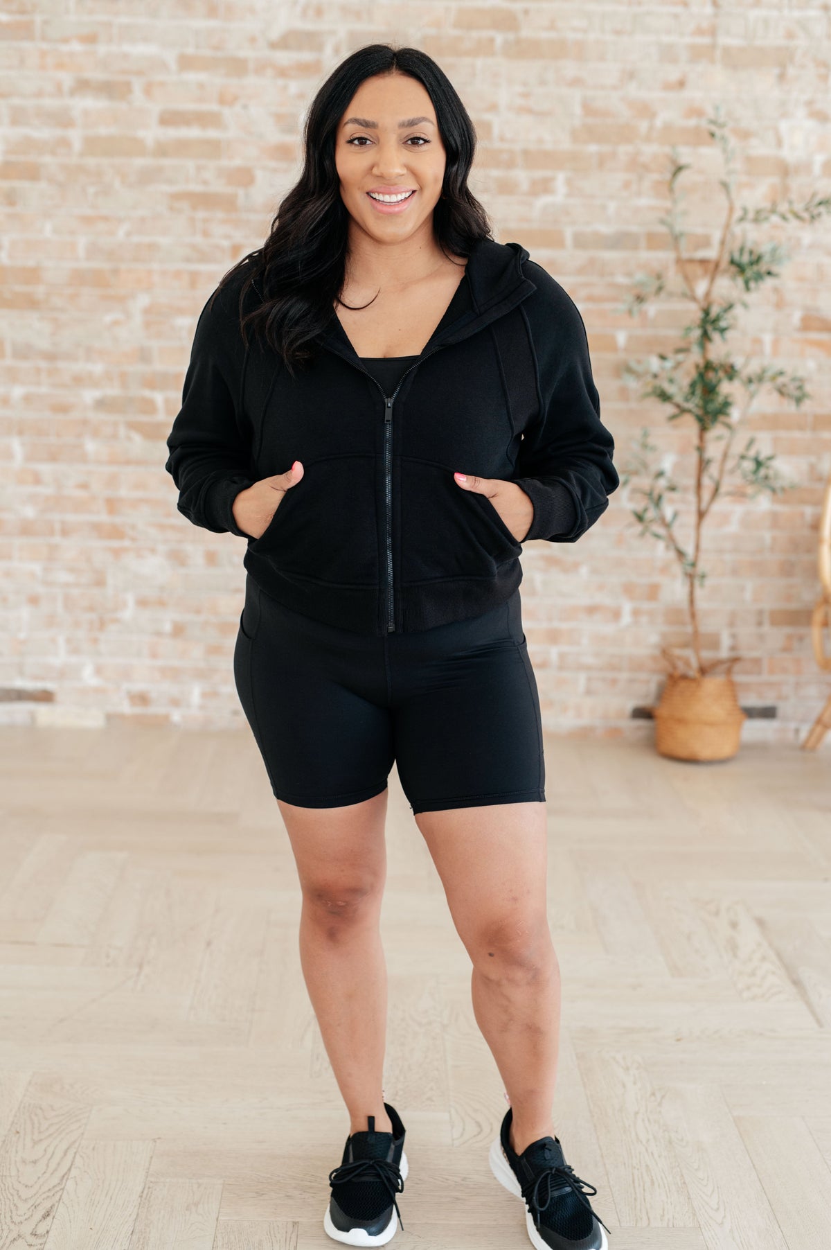 Getting Active Biker Shorts in Black - Mack and Mav Boutique