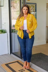 Sweeter Than Nectar Lace Button Down in Honey - Mack and Mav Boutique