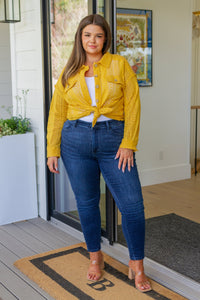 Sweeter Than Nectar Lace Button Down in Honey - Mack and Mav Boutique