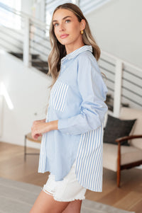 This or That Striped Button Down - Mack and Mav Boutique