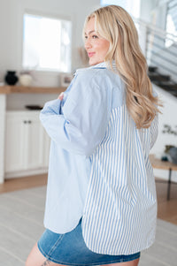This or That Striped Button Down - Mack and Mav Boutique