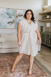 Twisted and Tailored Striped Dress - Mack and Mav Boutique