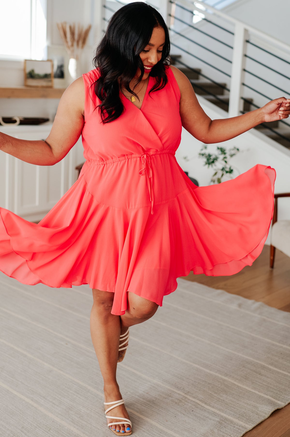 Worth the Wait V-Neck Dress - Mack and Mav Boutique