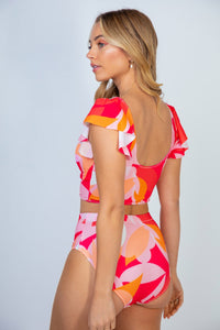 White Birch Full Size Floral Two Piece Swim Set - Mack and Mav Boutique
