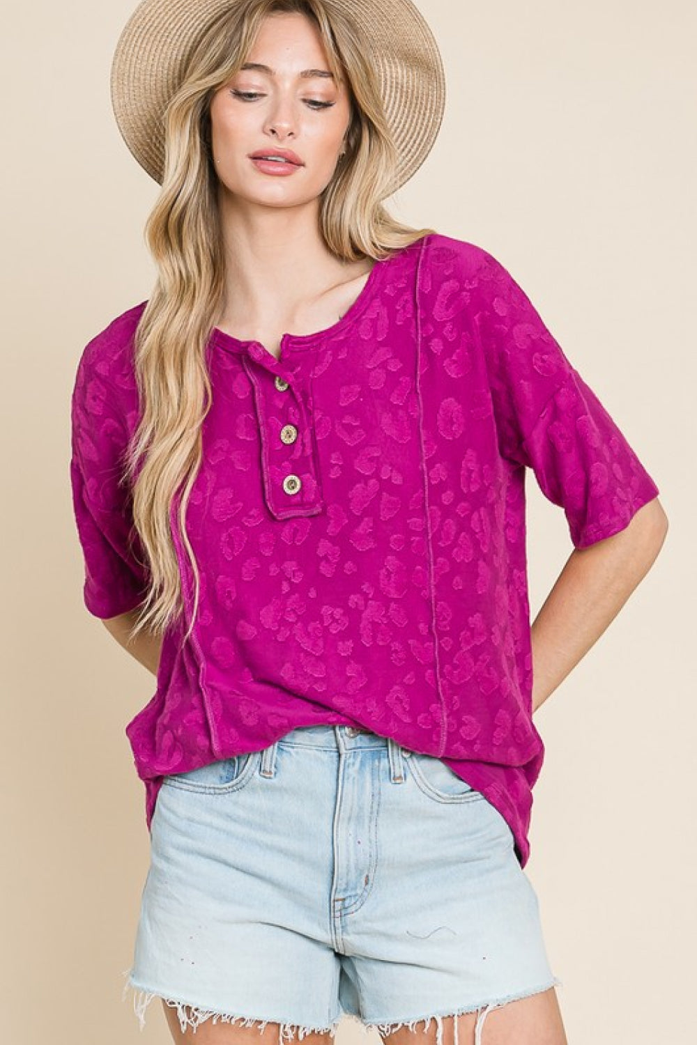 BOMBOM At The Fair Animal Textured Top - Mack and Mav Boutique