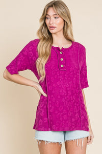 BOMBOM At The Fair Animal Textured Top - Mack and Mav Boutique