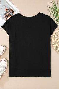 V-Neck Short Sleeve T-Shirt - Mack and Mav Boutique