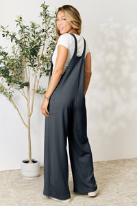 Double Take Full Size Wide Strap Overall with Pockets - Mack and Mav Boutique