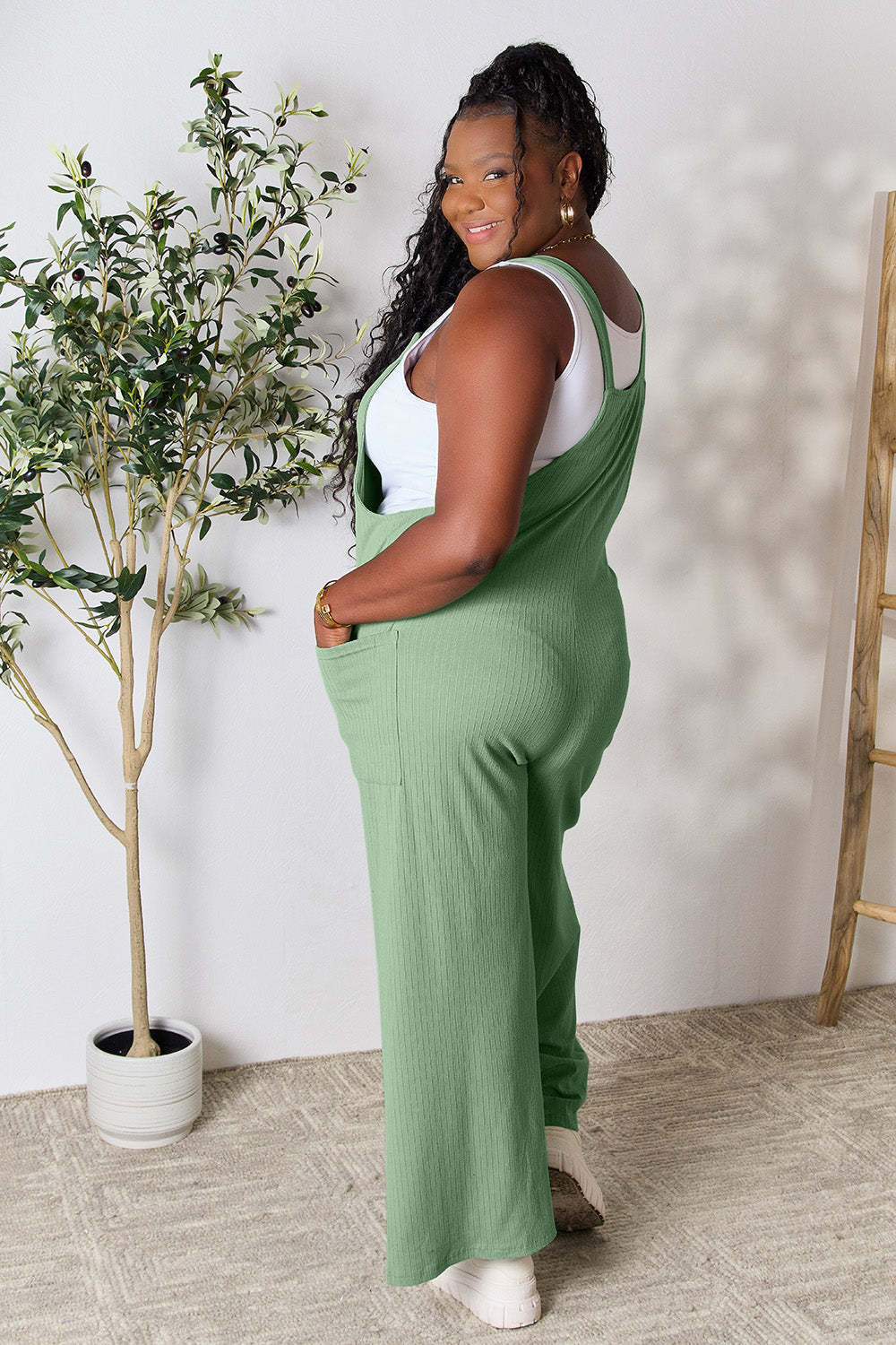 Double Take Full Size Wide Strap Overall with Pockets - Mack and Mav Boutique