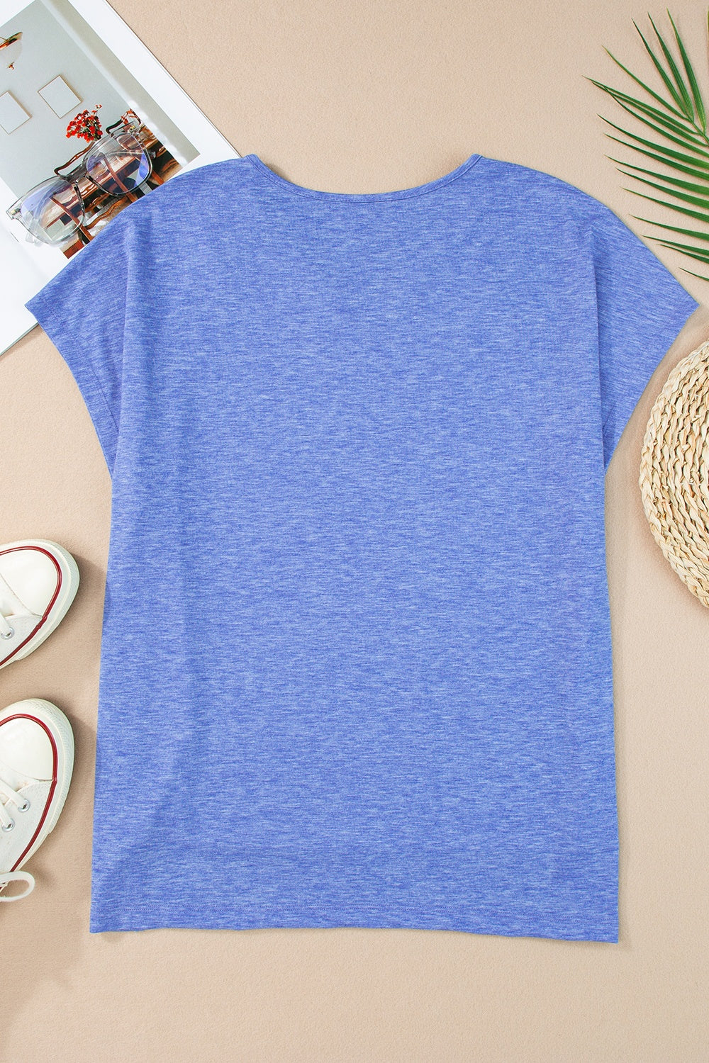 V-Neck Short Sleeve T-Shirt - Mack and Mav Boutique