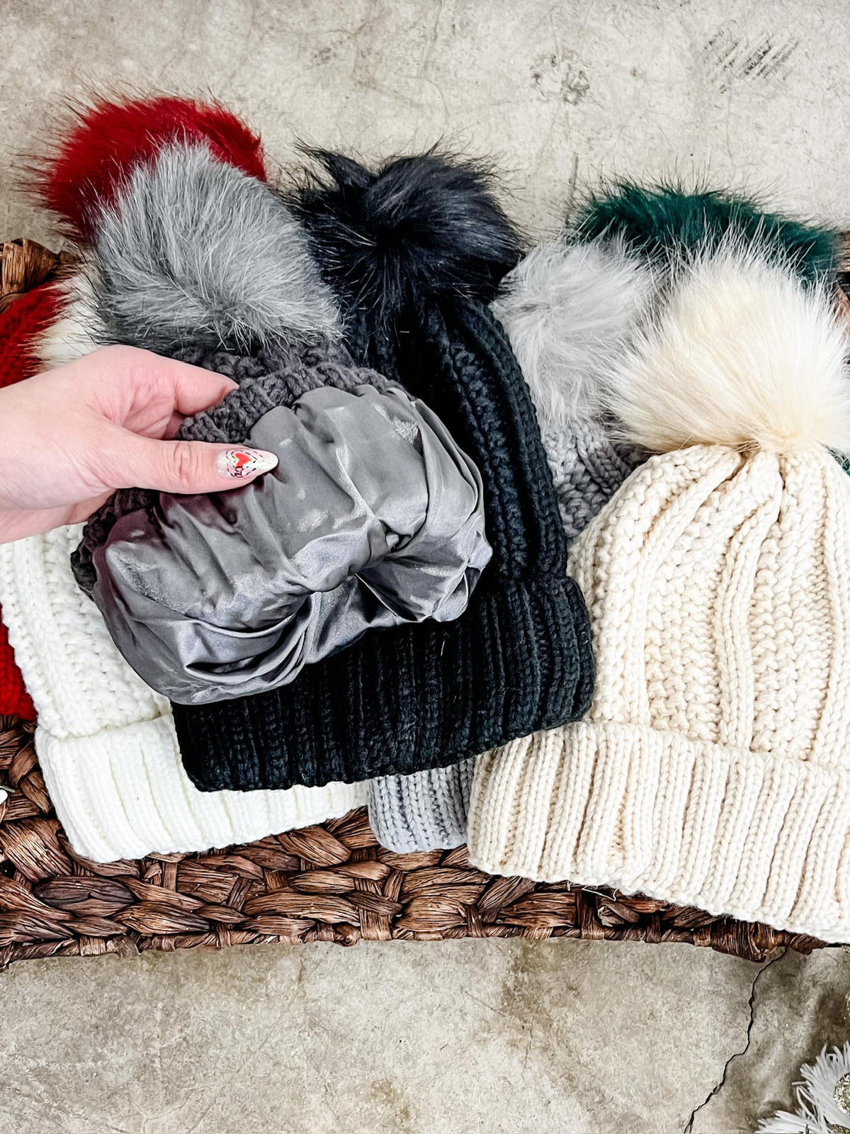 IN STOCK Morgan Micro Braid Beanie - Ivory - Mack and Mav Boutique