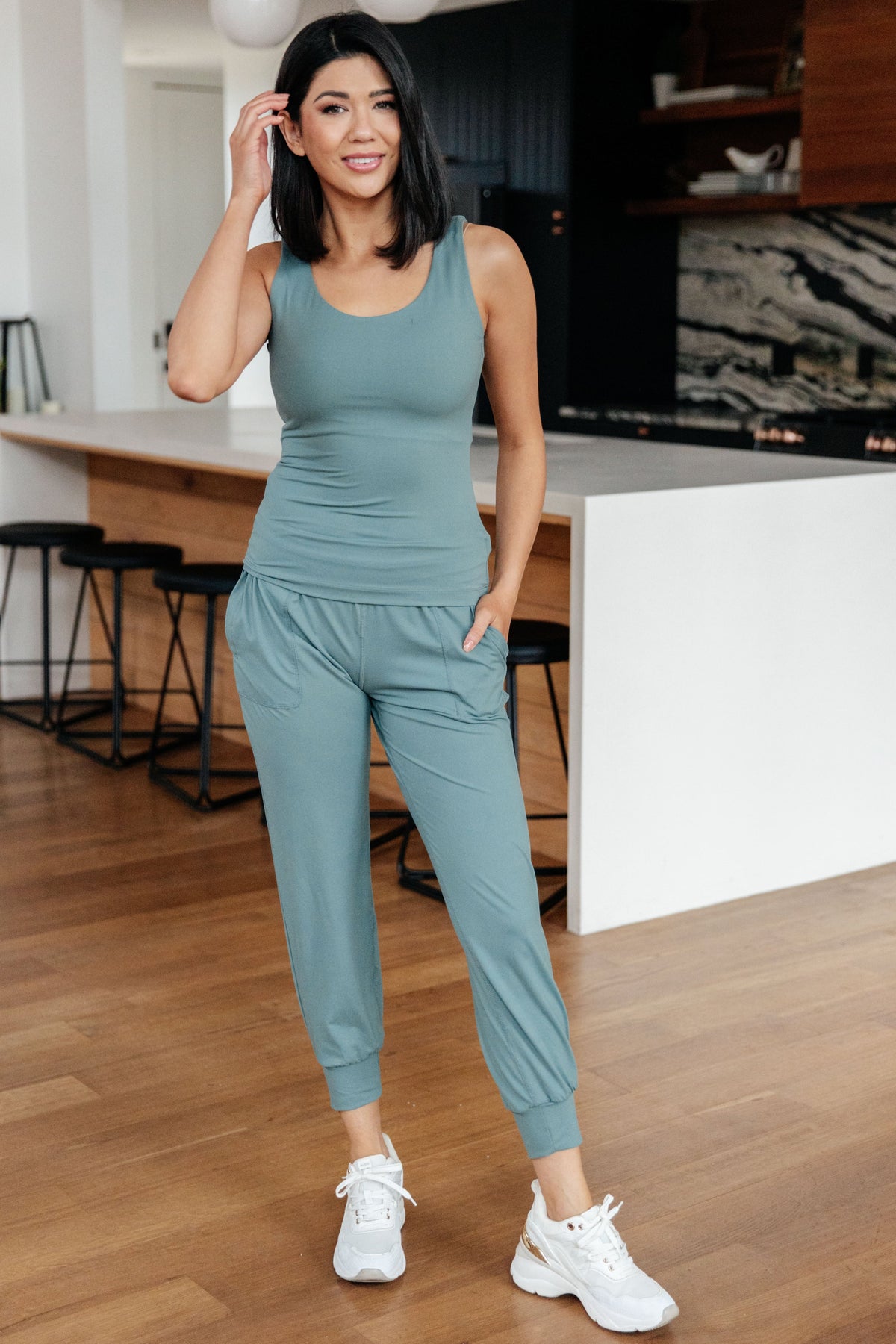 Casual But Cool Tank in Tidewater Teal - Mack and Mav Boutique