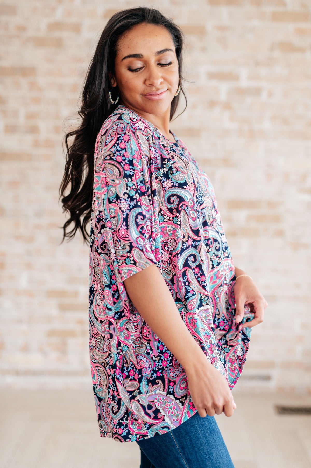 Essentially You Top in Pink Paisley - Mack and Mav Boutique