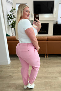 Regina High Rise Garment Dyed Denim Jogger - Mack and Mav Boutique