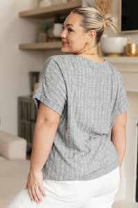 Meet Me at the Greyhound V-Neck Top - Mack and Mav Boutique