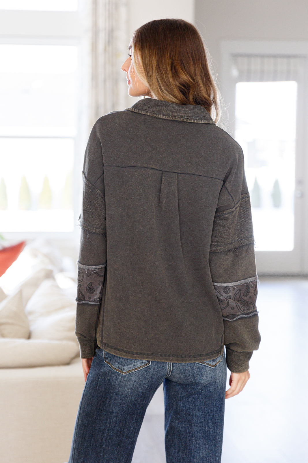 Moonstone Mineral Wash Pullover - Mack and Mav Boutique