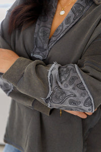 Moonstone Mineral Wash Pullover - Mack and Mav Boutique