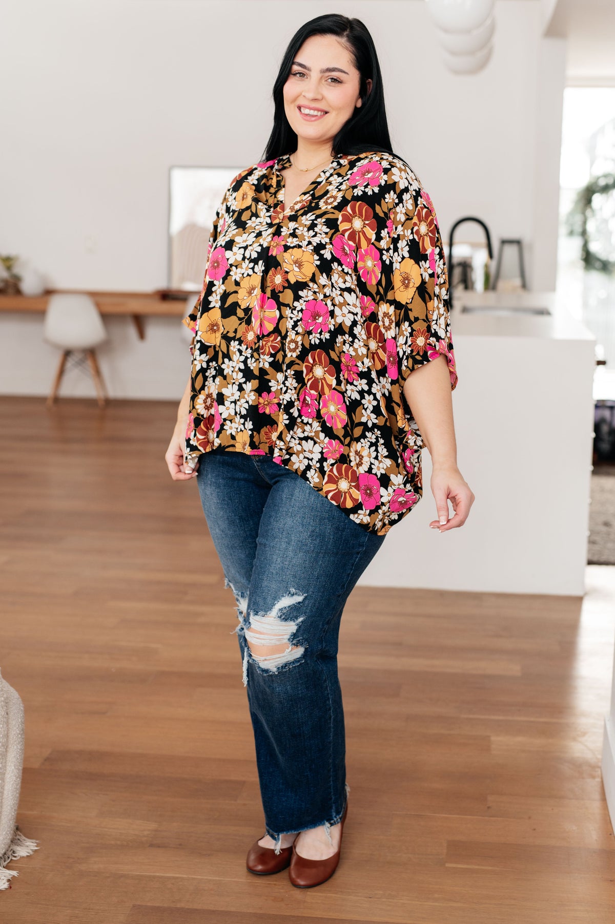 Take Another Chance Floral Print Top - Mack and Mav Boutique