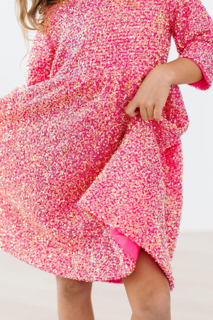 SALE Hot Pink Sequin Dress