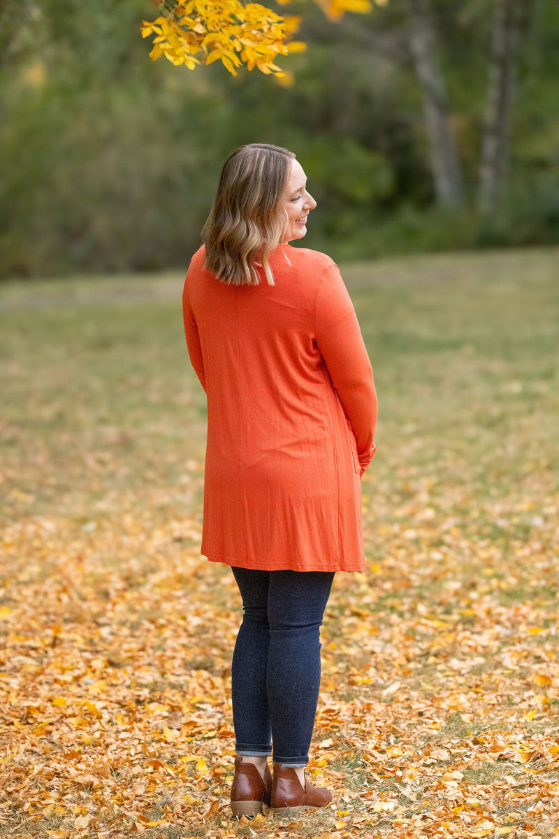 IN STOCK Classic Cardigan - Pumpkin FINAL SALE