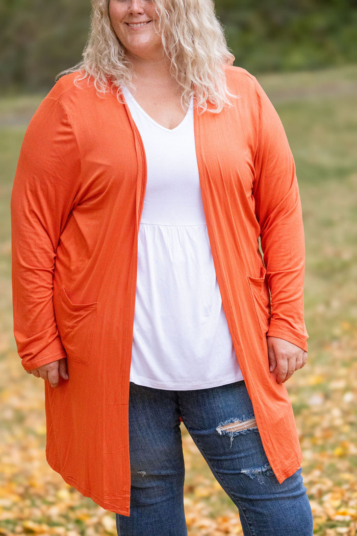 IN STOCK Classic Cardigan - Pumpkin FINAL SALE