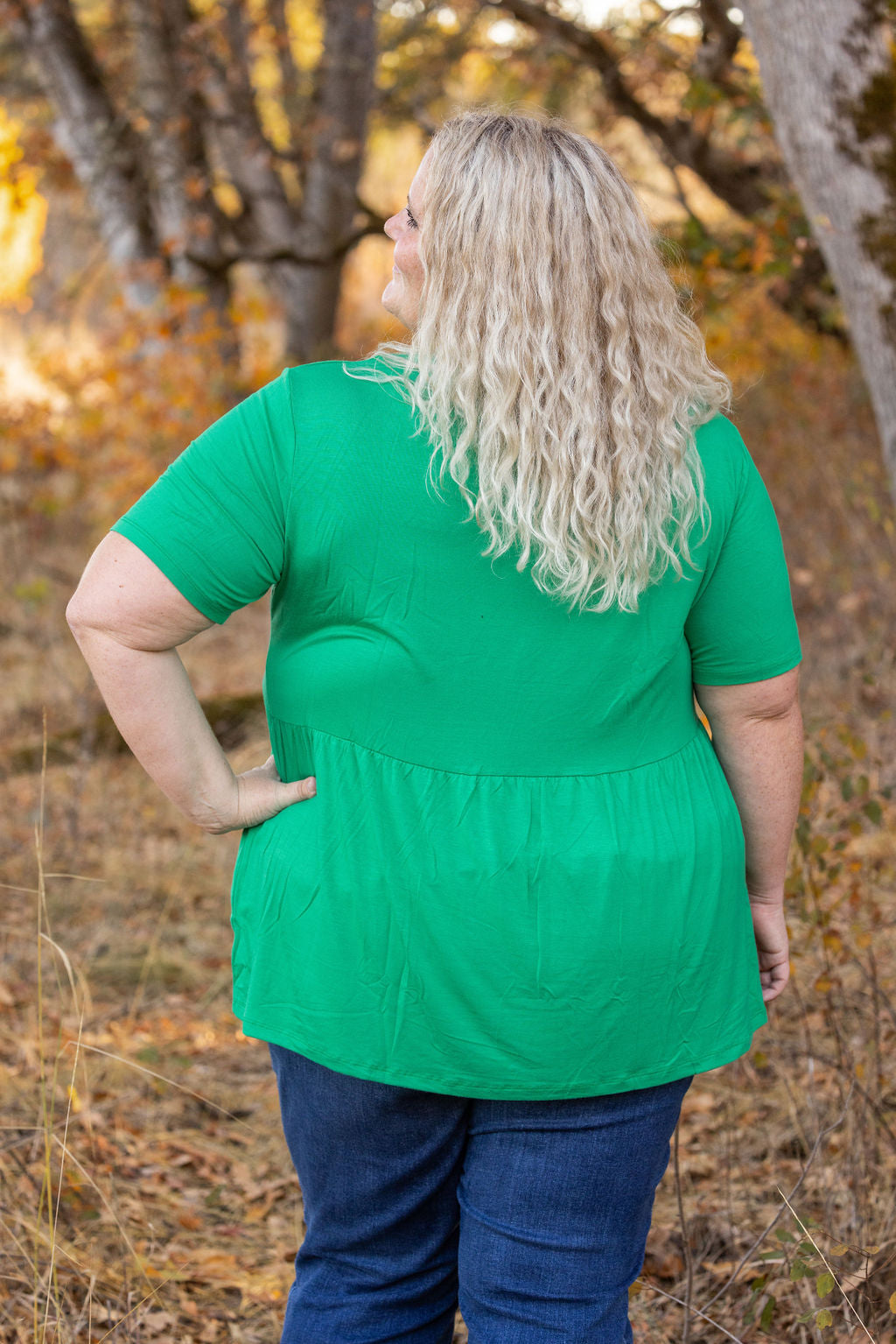 IN STOCK Sarah Ruffle Short Sleeve - Green