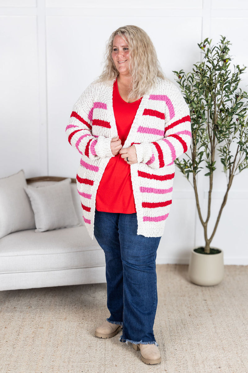 IN STOCK Valentine's Stripe Cardigan