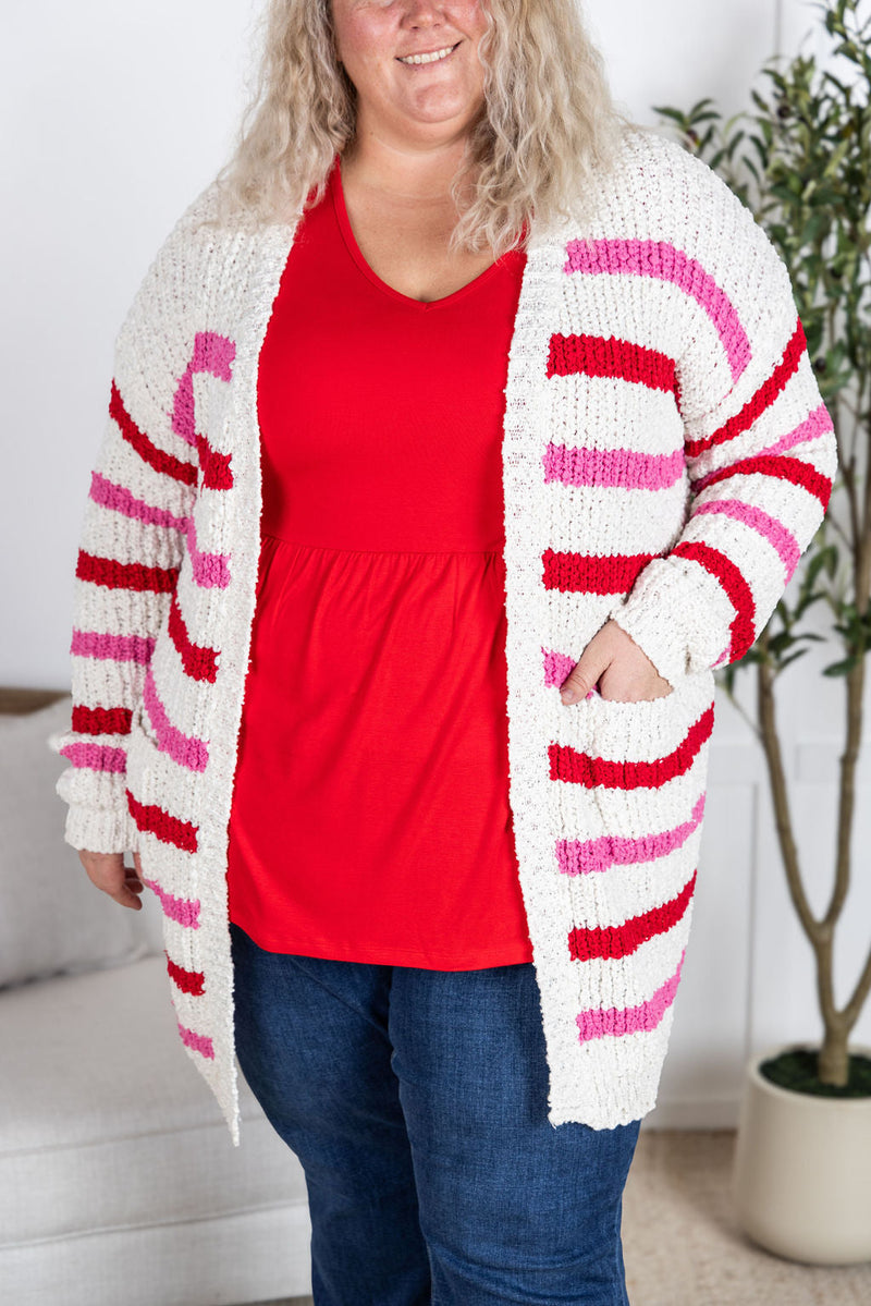 IN STOCK Valentine's Stripe Cardigan