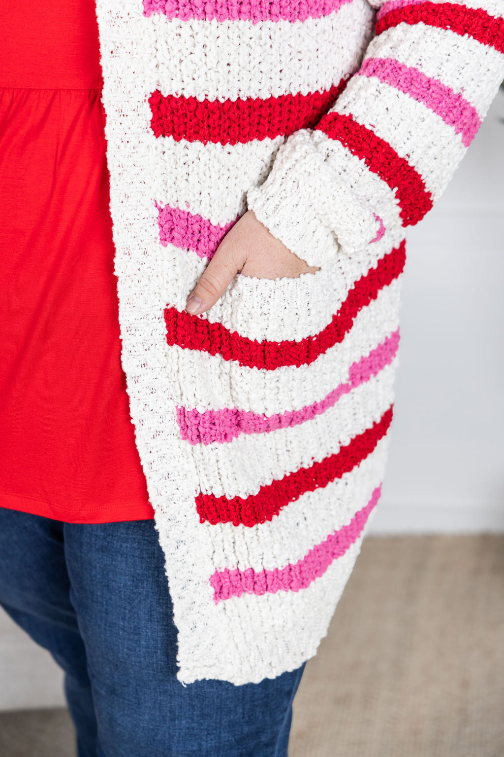 IN STOCK Valentine's Stripe Cardigan