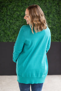 IN STOCK High Pocket Cardigan - Teal FINAL SALE