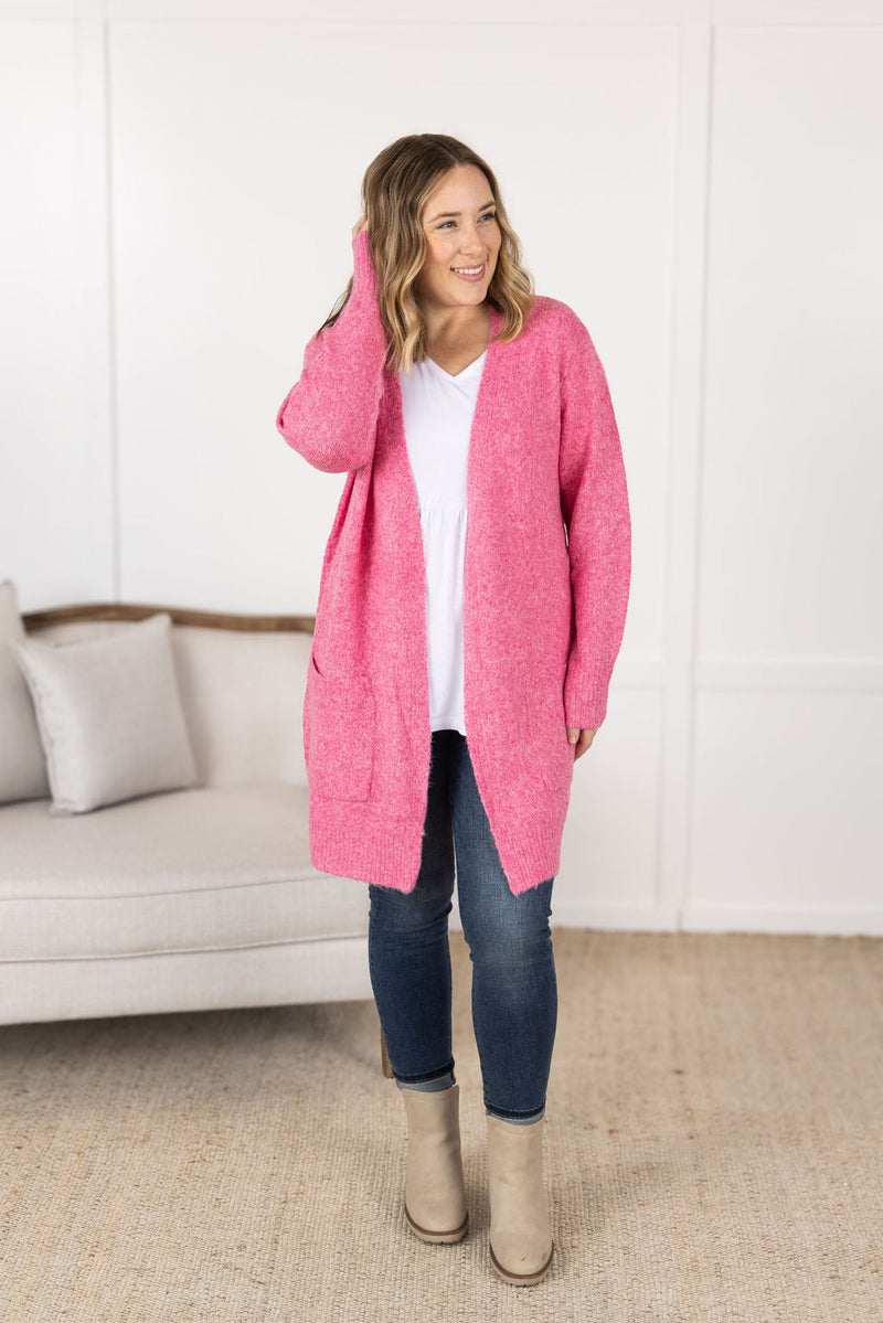 IN STOCK Madison Cozy Cardigan - Pink