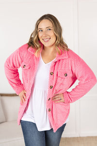 IN STOCK Fleece Shacket - Pink