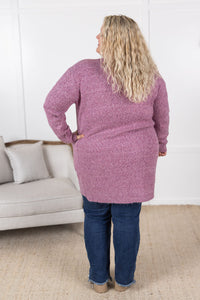 IN STOCK Madison Cozy Cardigan - Frosted Berry