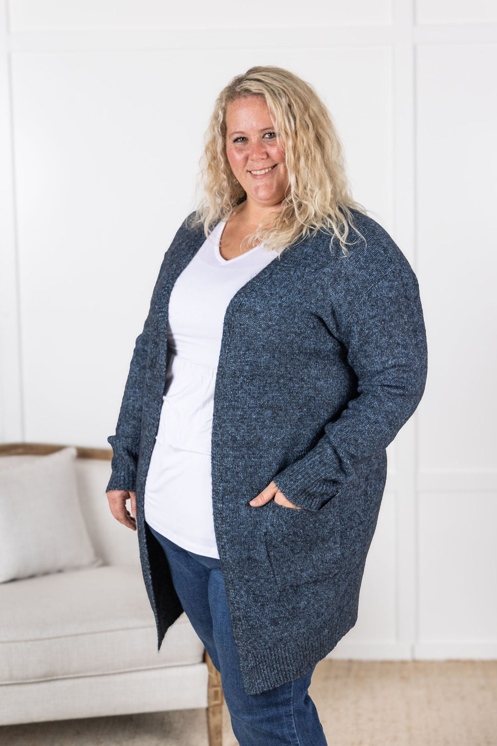 IN STOCK Madison Cozy Cardigan - Midnight Skies