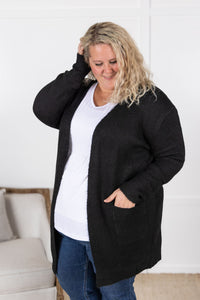 IN STOCK Madison Cozy Cardigan - Jet Black