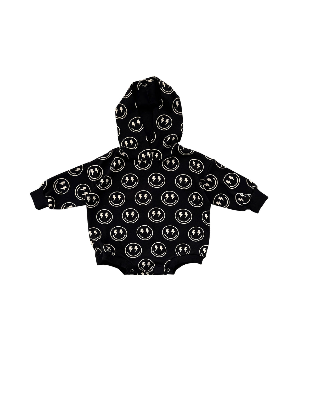 Hooded Bubble Romper  | Electric Smiley