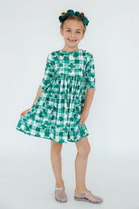 SALE Lucky One 3/4 Sleeve Pocket Twirl Dress