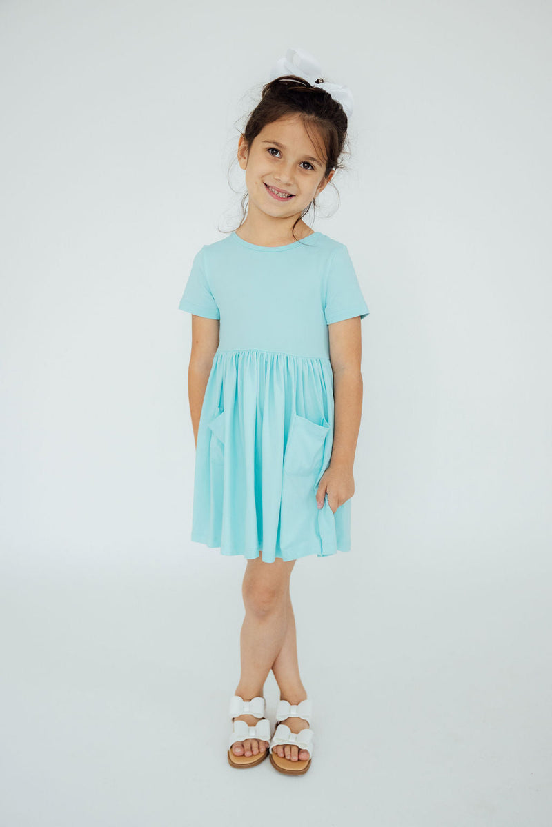 Aqua S/S Pocket Twirl Dress