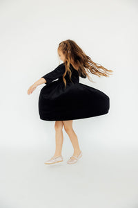 Black Velvet Twirl Dress