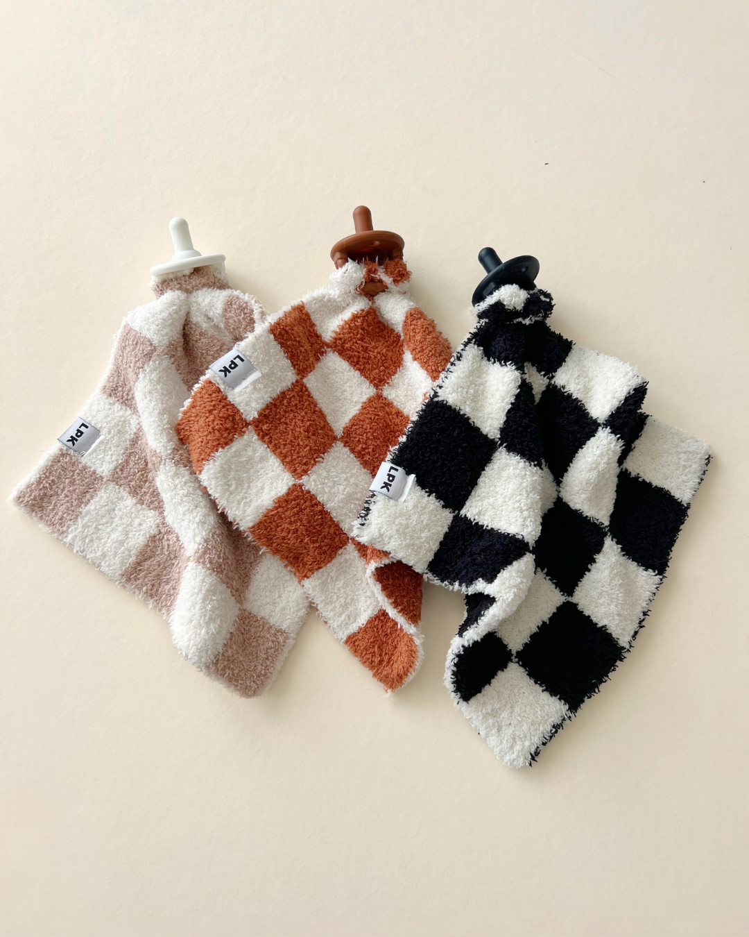 Checkered Plush Lovey | Copper