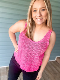 A Major Upgrade Knit V-Neck Tank - Mack and Mav Boutique 