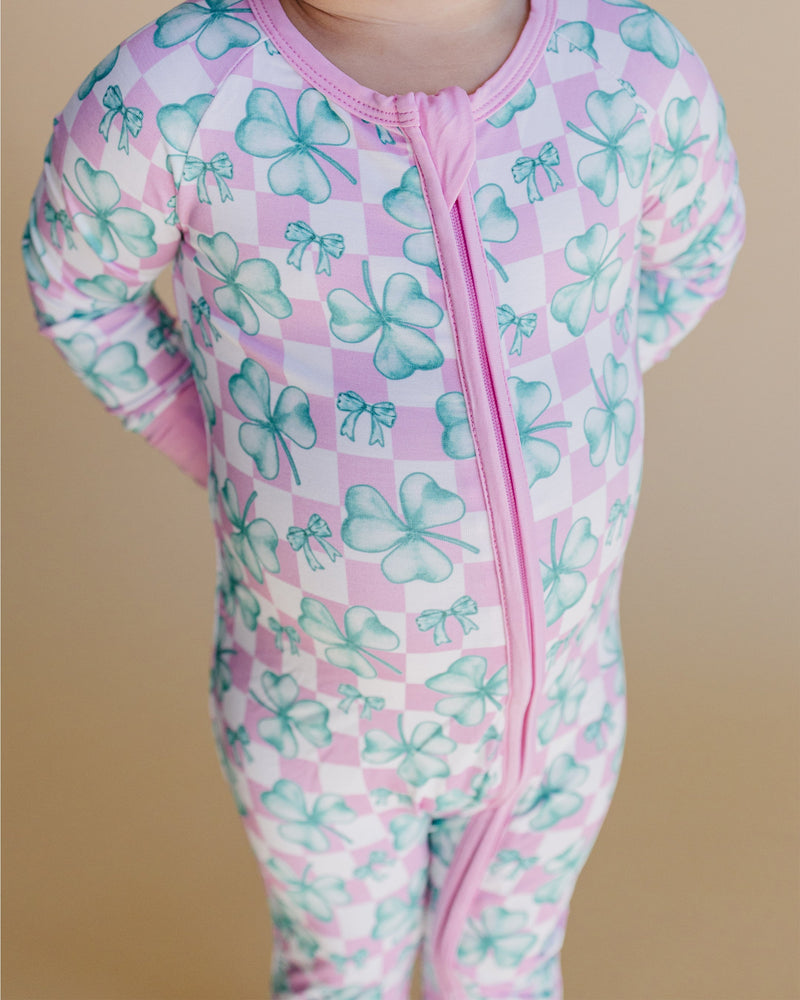 Bamboo Zip Romper | Shamrock & Bows