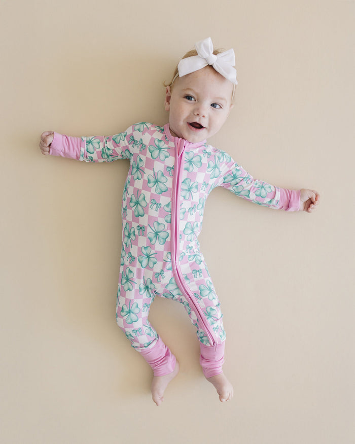 Bamboo Zip Romper | Shamrock & Bows