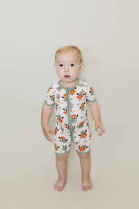 Bamboo Shorty Romper | Smiley Cowboy