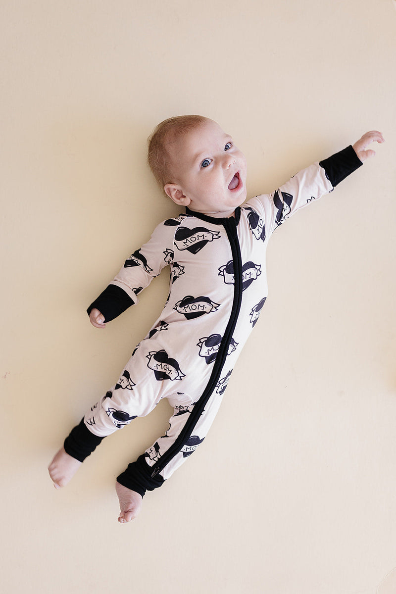 Bamboo Zip Romper | Mom Tattoo