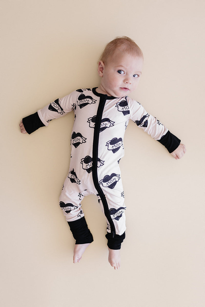 Bamboo Zip Romper | Mom Tattoo