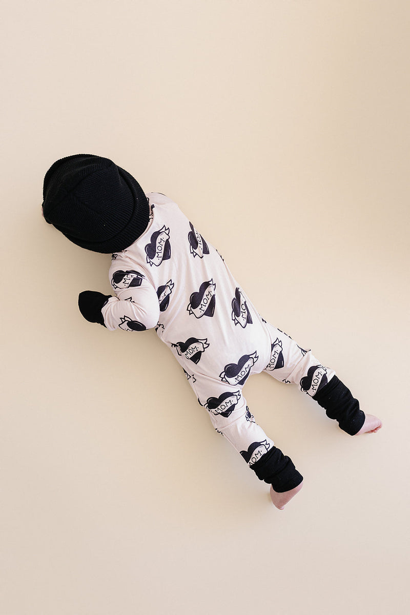 Bamboo Zip Romper | Mom Tattoo