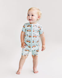 Bamboo Shorty Romper | Retro Beach