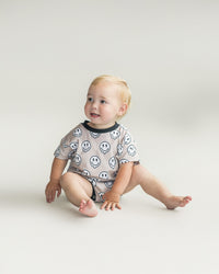 Short Sleeve Bubble Romper | Electric Drippy