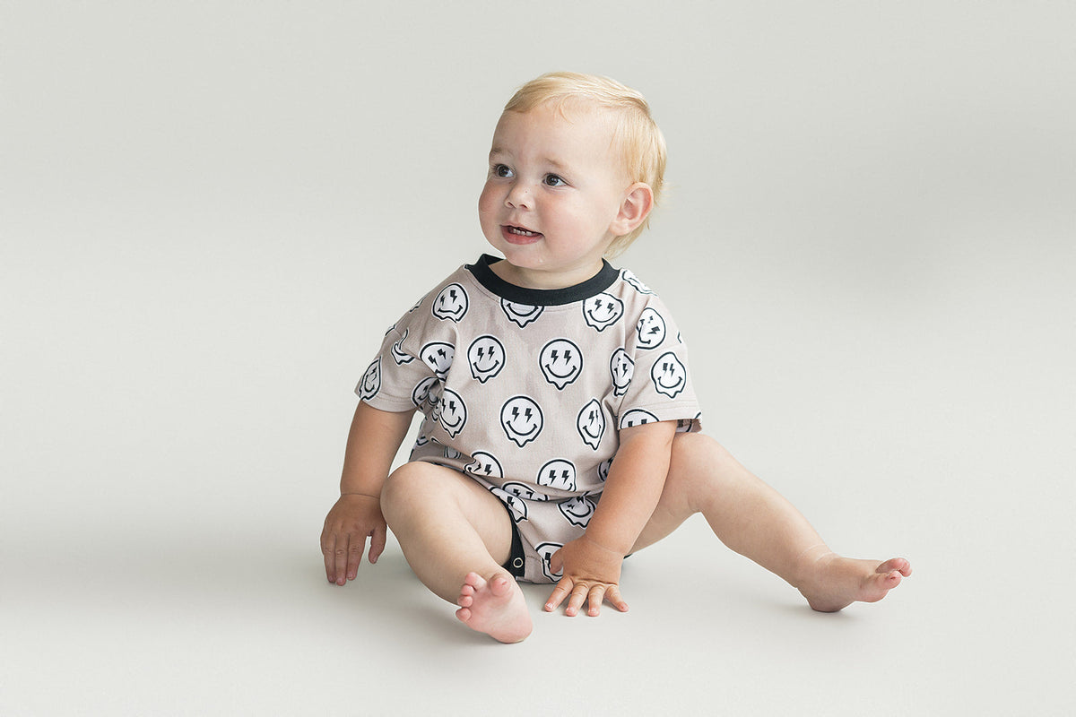 Short Sleeve Bubble Romper | Electric Drippy